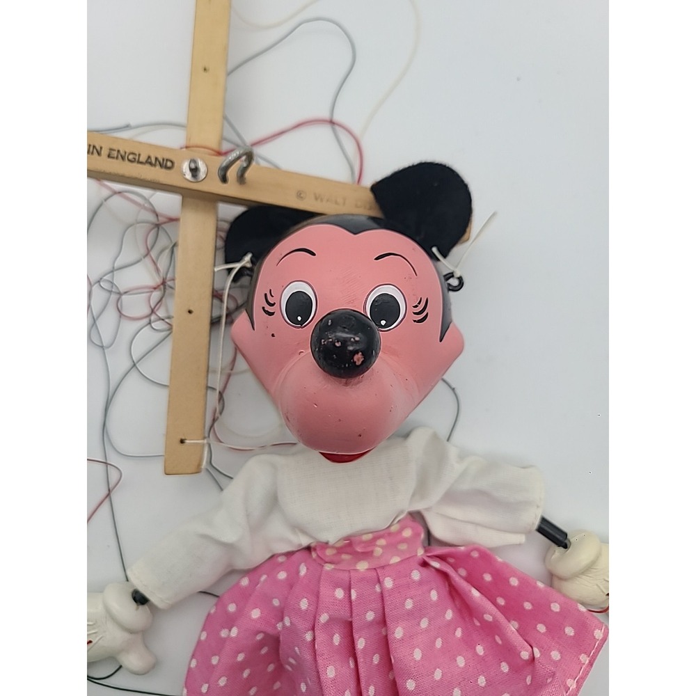 Vintage Early Pelham Puppet 'Minnie Mouse' Marionette String Tangle See Pictures - Picture 3 of 13